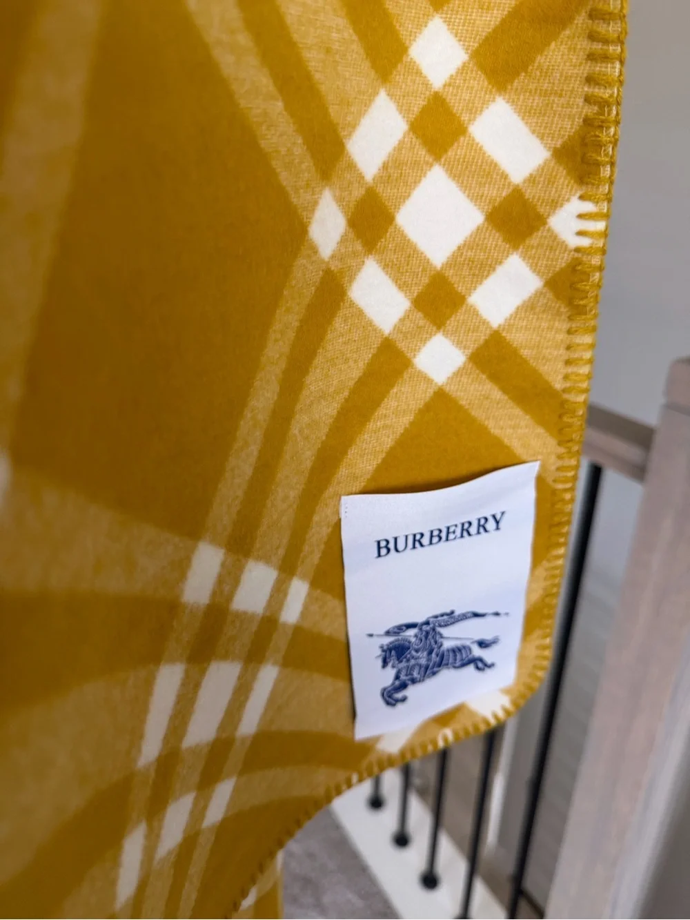 Burberry Check wool hooded scarf